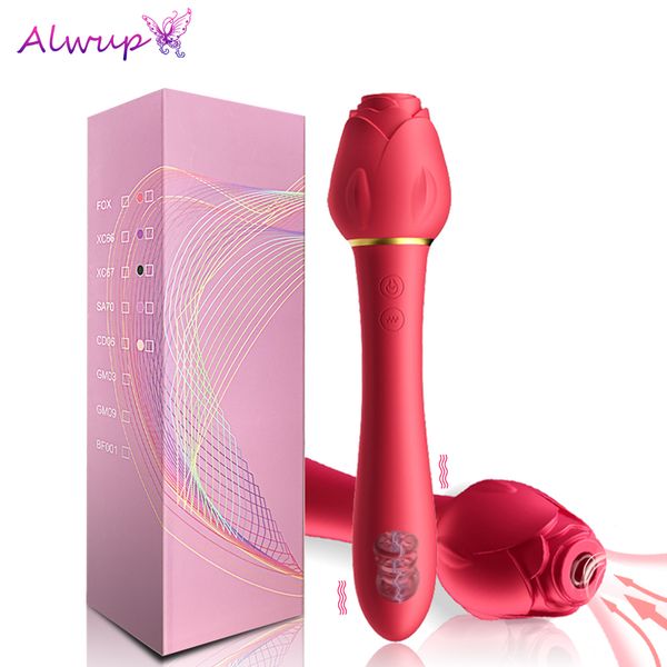 

wool yarn sucking dildos rose vibrator for women clitoris sucker vacuum stimulator vaginal massagers goods for adults rose toys nipple sucki, Black;white