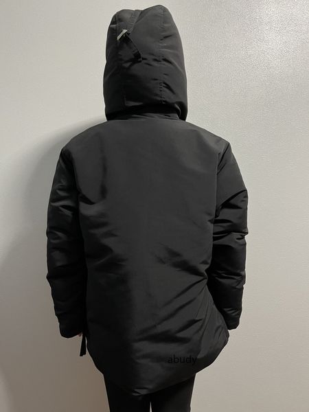 

men down jackets parka water hooded padded jacket casual long sleeve red black label outdoor jackets