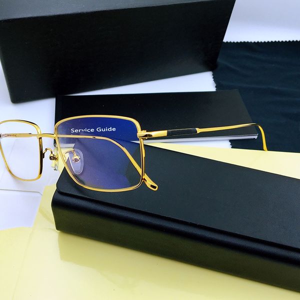 

lux design mentitanium rectangular business frame 678 54-18-145 lightweight concise t-metal square fullrim for prescription goggle fullset d, Black