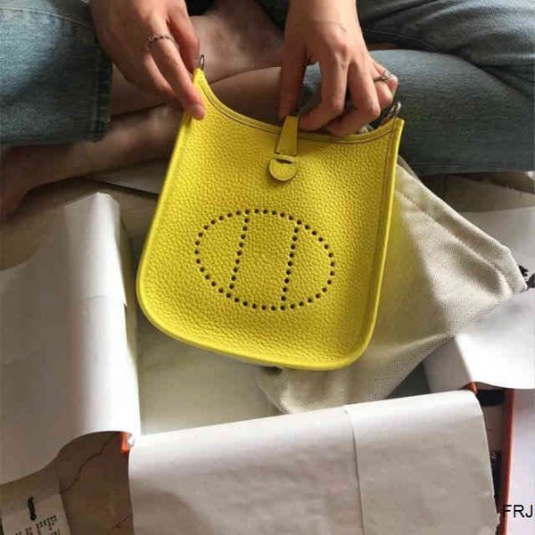 

designer bags evelin herme kangaroo 221 new hollow out bucket bag layer cowhide lichee pattern leather womens single shoulder