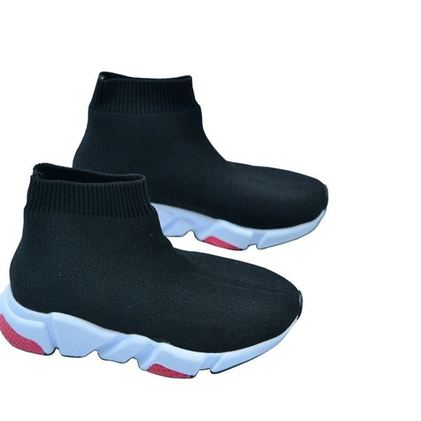 

kids shoes high socks running sneakers boys girls fashion sports toddlers, Black;red