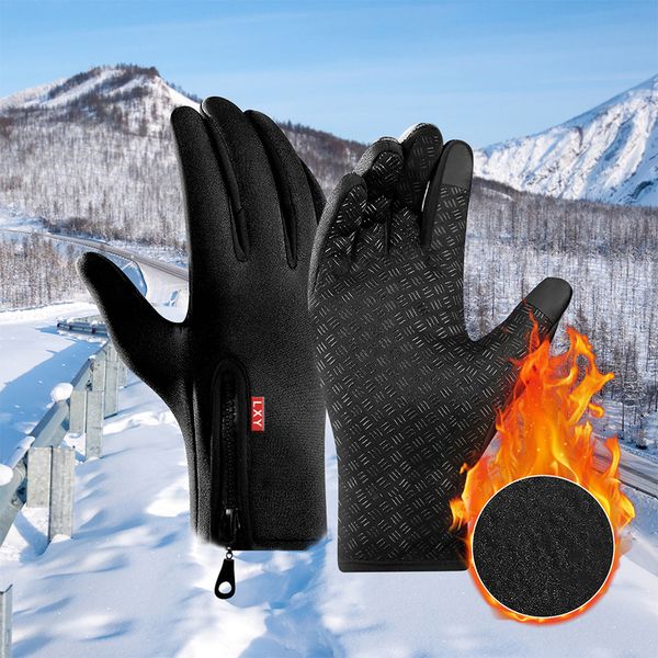 

five fingers gloves winter for men women touchscreen warm outdoor cycling driving motorcycle cold windproof non slip womens 220920, Blue;gray