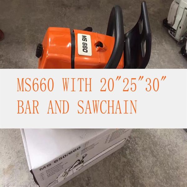 

new ms660 chainsaw 92cc chain saw with 20 25 30 inch bar and chain 244o