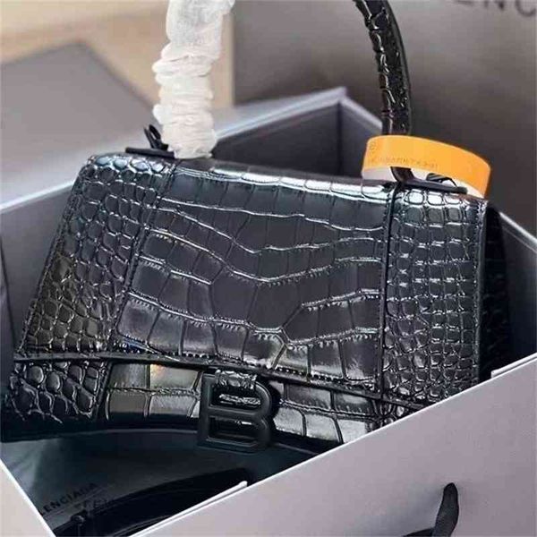 

deaigner handbag balenciga bags crocodile leather hourglass shoulder crossbody bag