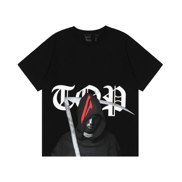 

mens t-shirts fashion brand vloness designer letter priting t-shirt loose hip-hop back big v short womens round neck sleeve, White;black