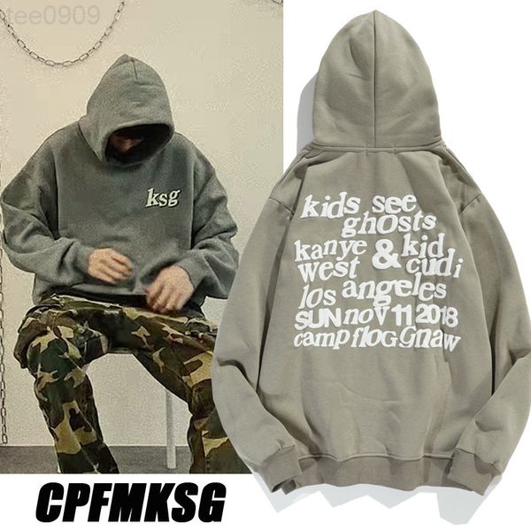 

hoodie high street hip hop same sweater foam grey green plush sweater men's and women's same coat, Black