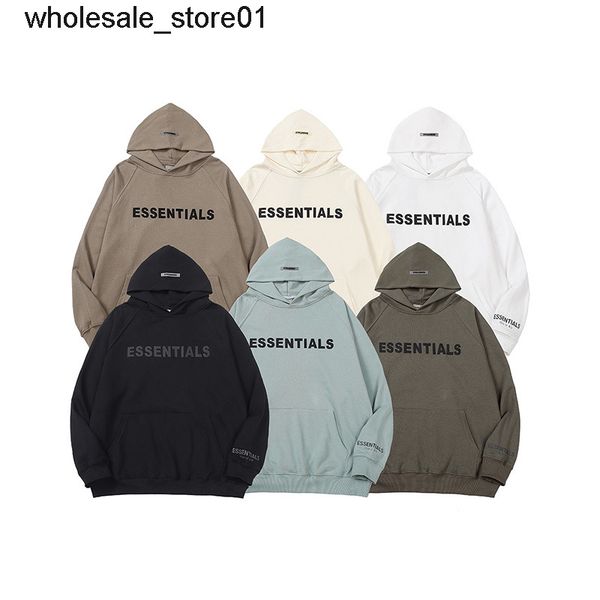 

men's hoodies sweatshirts essential classic hooded terry sweater, Black