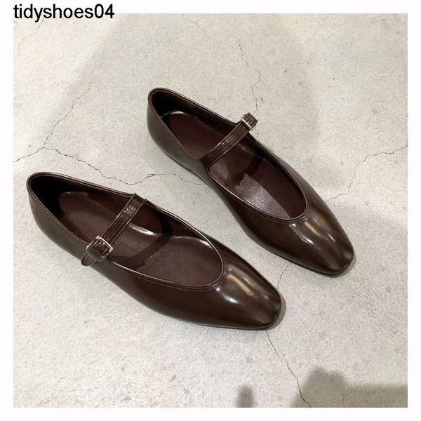 

the row french inside heightened shallow mouth mary jane women flat shoes, Black