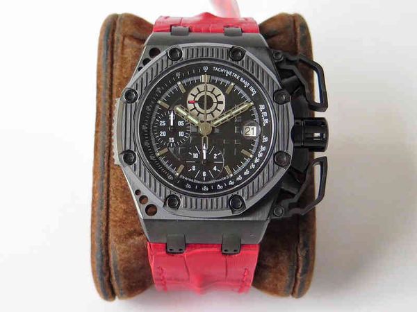 

n v5 luxury mens watches quality eta 7750 automatic movement chronograph black rubber strap ceramic bezel pvd titanium case