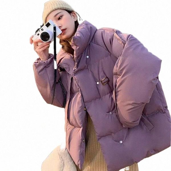 

women's down & parkas cotton-padded jacket women 2021 down-padded korean style loose student bread short t1re#, Black