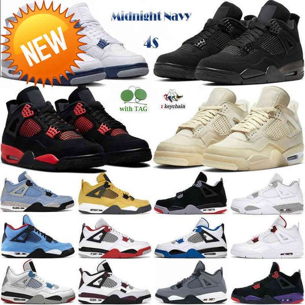 

new basketball shoes men women midnight navy 4 4s red thunder sail black cat white oreo pure money infrared zen master metallic purple cool