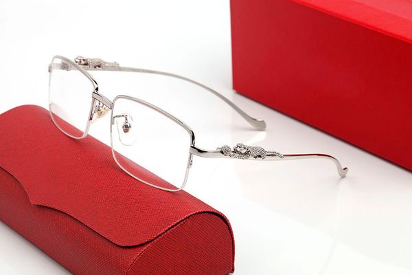 

women sunglasses for fashion vintage designer carti buffalo horn glasses panther gold silver metal legs rimless sunglass mens travel tour ey, White;black