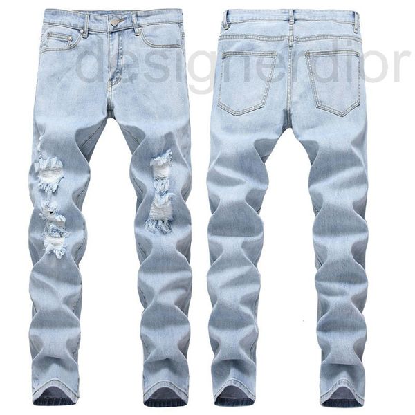 

men's jeans designer small straight men's stretch pants eqoi, Blue