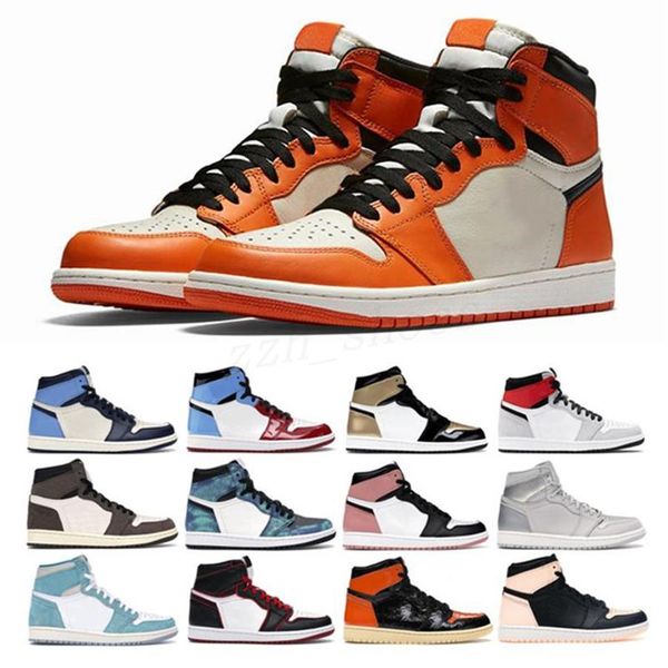 

2022 jumpman 1s unc og airs mens obsidian royal toe men basketball shoes designer chicago sports trainers low traviss sne254b, Black;brown