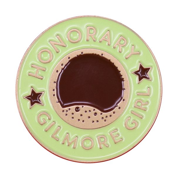 

honorary gilmore girl coffee brooch proud fandom flair collection, Blue