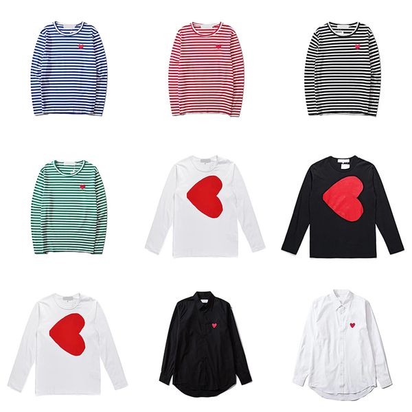 

play designer men's sweatshirts hoodie red heart long sleeve commes des garcon pullover sweater fall winter hoodie, Black