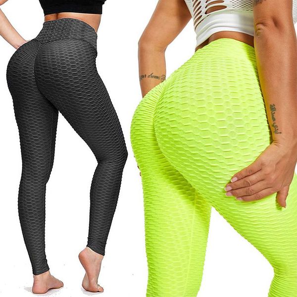 

women's leggings anti cellulite seamless booty leggings women high waisted push up leggins stretchy butt lift workout tights running yo, Black