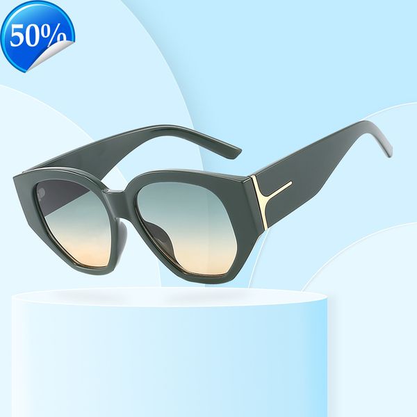 

men's sunglasses designer women's new fashion t-shaped irregular sunglass are popular on the internet and in same show street, White;black