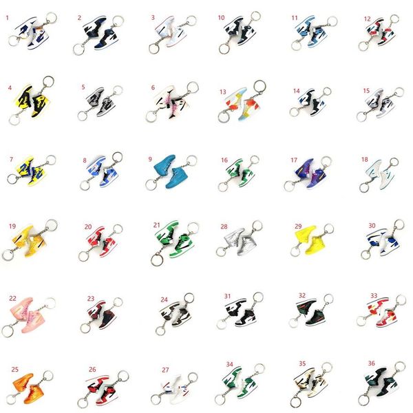

wholesale 72 styles designer keychain brand 3d shoes keychains pendant keyring, Silver