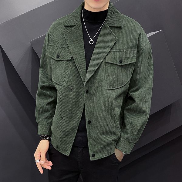 

men s jackets brand clothing for men corduroy casual jacket male slim fit fahion coat plus size s 4xl 220921, Black;brown