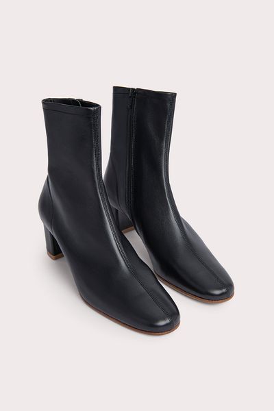 

designer boots women shoes luxury sofia leather ankle boots square toes eu35-40 with box wedding party dresses, Black