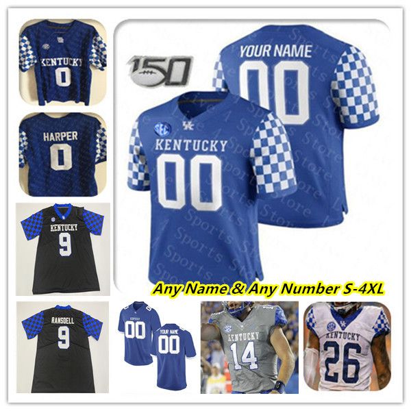 

kentucky wildcats uk college football jersey will levis kavosiey smoke la'vell wright dane key tayvion robinson wan'dale barion br, Black