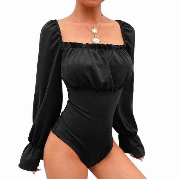 

women's jumpsuits & rompers chic party bodysuit women body lace up ruched backless bodysuits skinny long sleeve bandage jumpsuit j9ep#, Black;white