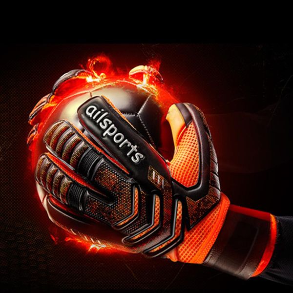 

kids men goalie soccer glove footaball goalkeeper gloves goalie guantes de port footballbola de futebol soccor ball gloves luva de gole271j, Black