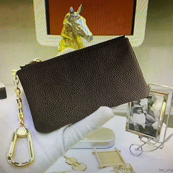 

original designers key wallets women metal keychain leather keybag mini coin purse fashion man with box dust bag baiying, Silver