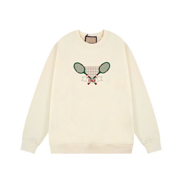 

italy tennis embroidery sweatshirts hole women men fashion hip hop highstreet fzwy0430, Black