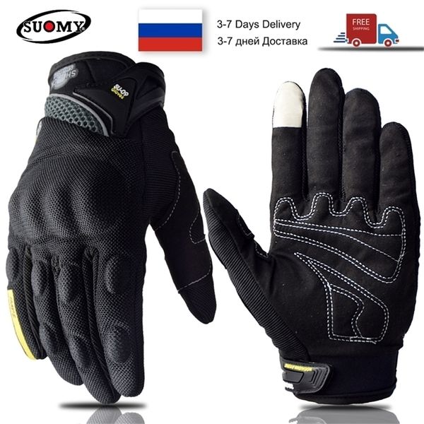 

five fingers gloves suomy summer touch screen motorcycle riding glove full finger mesh breathable motocross glove luvas moto mtb dirt bike g, Blue;gray