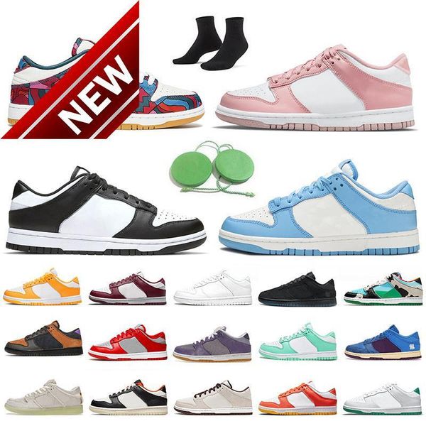 

boots running shoes 2023 womens mens parra abstract art pink velvet og black white coast skateboard trainers unc low undefeated mummy glow s