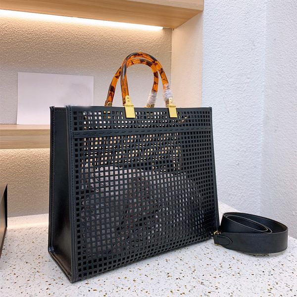 

new luxury designer tote bag men shopping bag women shoulder purse crossbody bags handbag messenger the totes wallet hollow out genuine leat