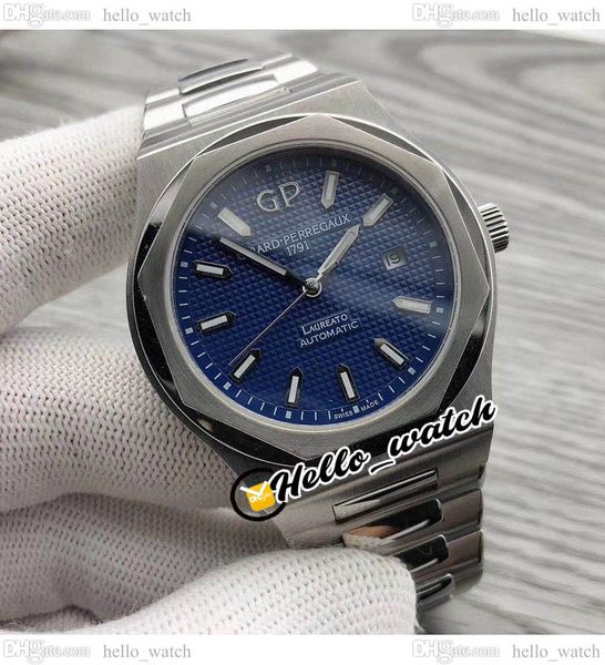 

42mm gp laureato l39 miyota automatic mens watch 81010-11-431-11a blue dial stainless steel bracelet gents new watches hellowatch e05a2, Slivery;brown