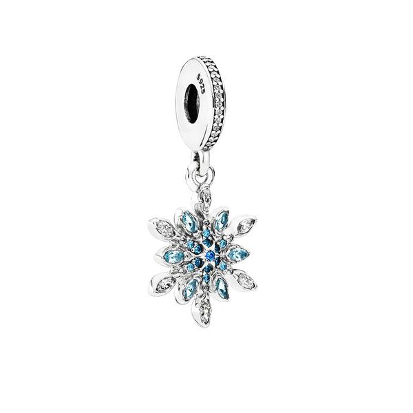 

sparkling snowflake pendant charm authentic sterling silver bracelet bangle necklace making charms original box for pandora women jewelry ac, Bronze;silver
