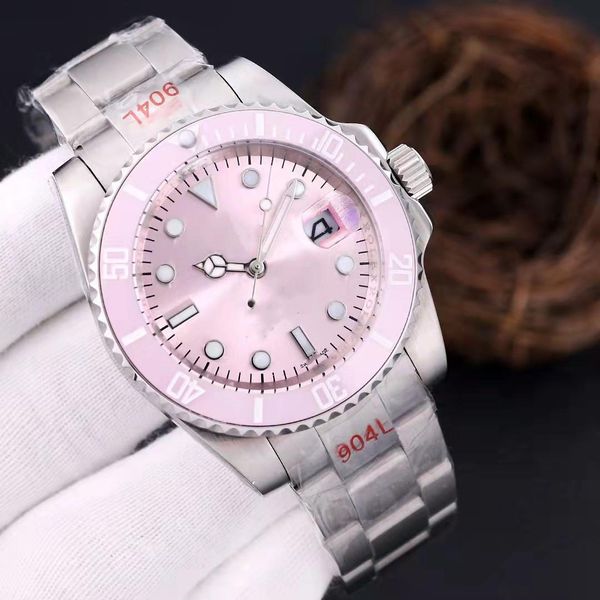 

2022 fashion luxury automatic watches men stainless steel waterproof dive watches business mechanical watch, Slivery;golden