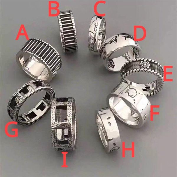 

925 sterling silver skull rings moissanite anelli bague for mens and women party promise jewelry gifts with box263n, Slivery;golden