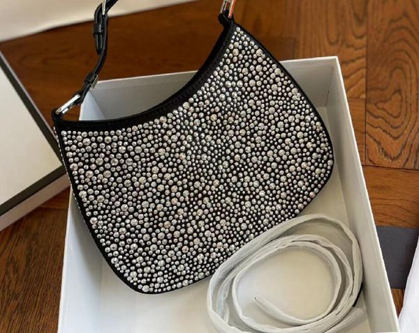 

luxurys designer bags shoulder women crystal diamante handbags metallic beads glitter diamonds lady axillary bag crossbody ladies wallet pur