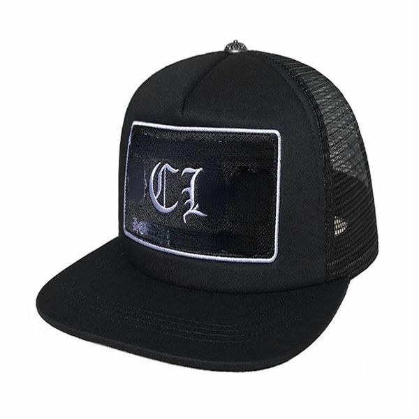 

wave baseball caps letter embroidery bend fashion hip hop travel visor designer mesh male female cross punk hats276m, Blue;gray