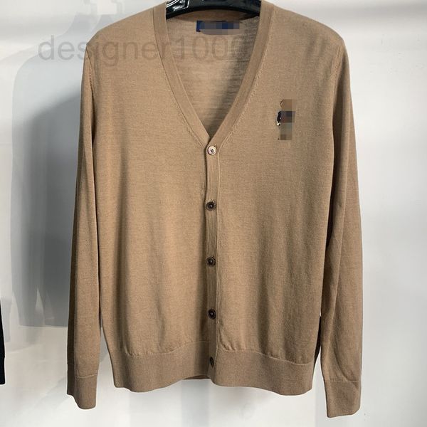 

men's sweaters designer new 2021 autumn korean version men's youth sweater long sleeve solid color cardigan wool v-neck bear embro, White;black