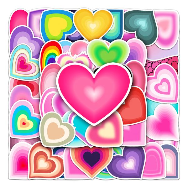 

50pcs graffiti skateboard stickers heart love for car baby helmet pencil case diary phone lapplanner decor book album kids toys guitar diy d