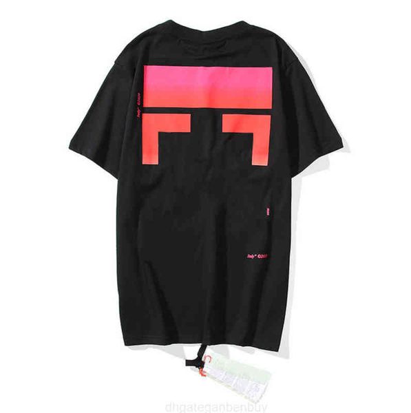 

2022 classic fashion brand mens t shirts loose offs cotton men women quality t-shirt designers short sleeve letter oil paint tees black, White;black