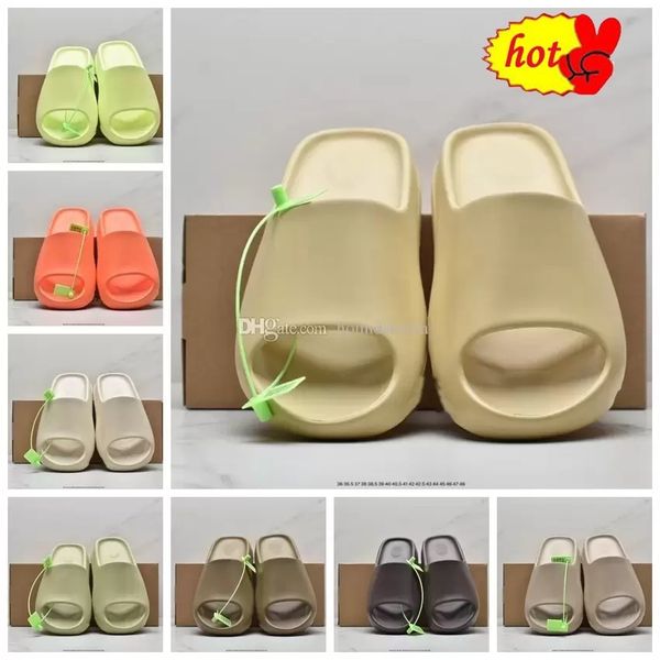 

slippers sandals women slides desert sand glow green bone earth brown enflame orange slipper pure soot onyx men designer eva rubber triple