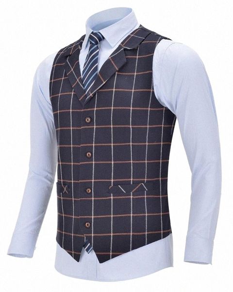 

men's vests tweed mens business vest boutique slim fit single-breasted cotton suit wool plaid navy waistcoat for wedding groomsmen1 l8z, Black;white