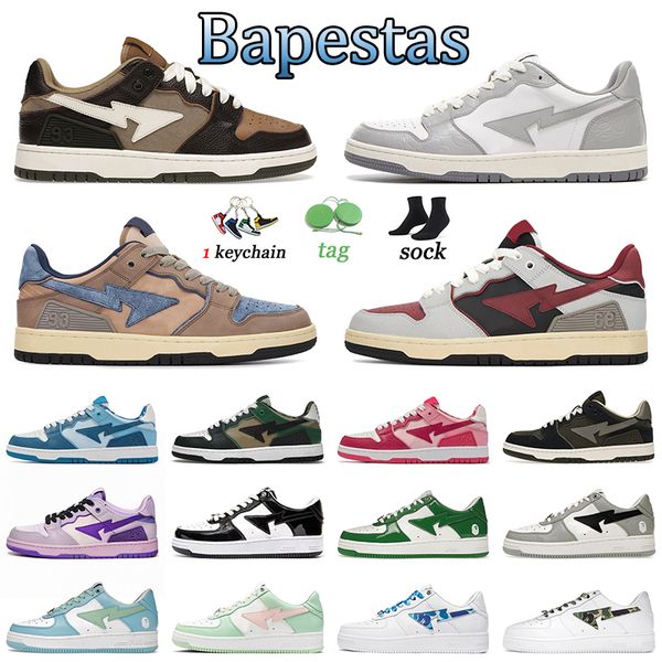 

bapestas sk8 sta running shoes sk8 baped designer bapesta camo black white green red orange camouflage men women trainers sports sneakers cl