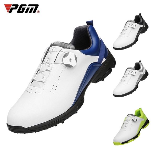 

dress shoes pgm golf men's waterproof breathable male rotating shoelaces sports sneakers non-slip trainers xz143 220921, Black