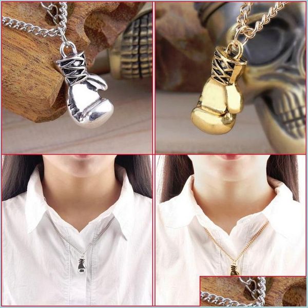 

pendant necklaces fashion sport jewelry mini boxing glove necklace alloy gold sier color cute cool pendant mens necklaces ch yydhhome dh8er, Silver