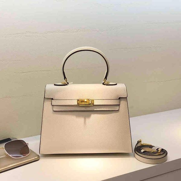 

designer handbag herme this year's popular women's leather high sense fashion versatile second-generation kelysmini handbag messen