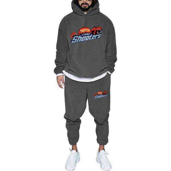 

men's tracksuits 2022 trapstar autumn winter men hoodie suit couple jogging hoodies long sweat absorbent for two pieces streetwear suit, Gray
