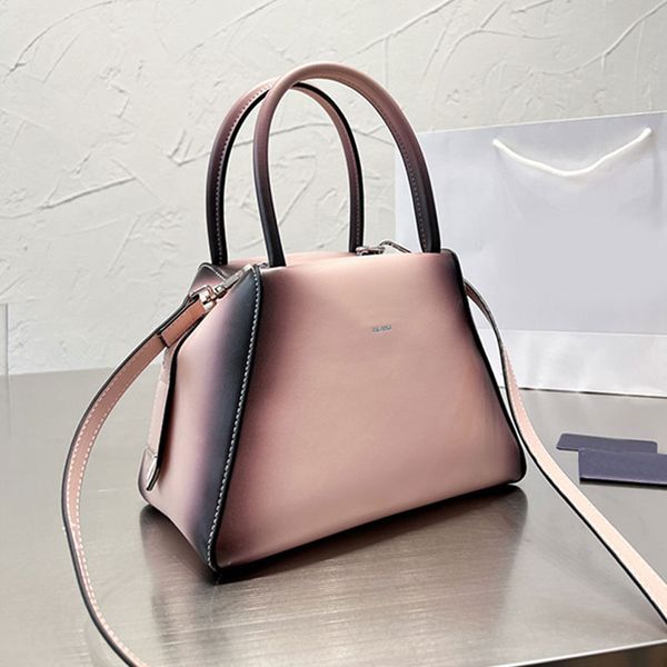 

tote bag brushed leather handbag crossbody bags classic lettering patchwork color adjustable detachable shoulder strap zipper closure silver